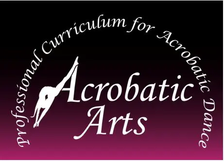 A logo for acrobatic arts, with the words " digital curriculum for acrobatics " underneath.